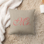 Coussin Toile de jute et M. de corail Pillow (Couverture)