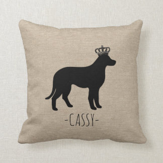 Coussin Toile de jute nommée d'or faite sur commande de