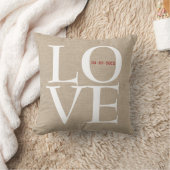 Coussin Toile de jute rustique de toile de faux fait sur (Couverture)