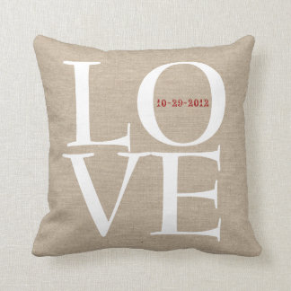 Coussin Toile de jute rustique de toile de faux fait sur