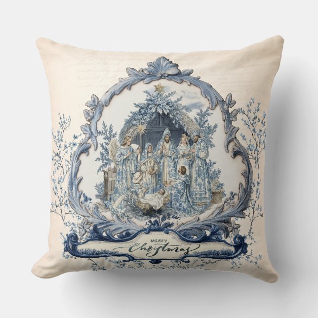 Coussin Toile française | Nativité Chinoiserie (Recto)