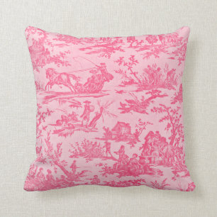 Coussin Toile rose