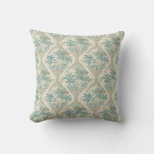 Coussin Toile Tropicale Vintage Élégance Côtière Design