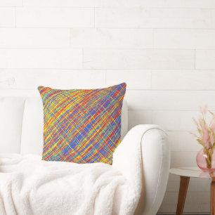 Coussin Toit Rouge Jaune Bleu