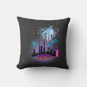 Coussin Tokyo City Travel Throw Pillows