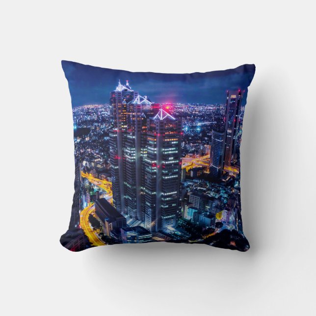 Coussin Tokyo la nuit (Recto)