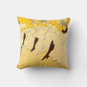 Coussin Tolouse Lautrec Danseuses Filles Jaune