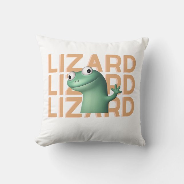 Coussin Tom Hopp Pillow – Mode Méfait ! 🦎💥" (Recto)