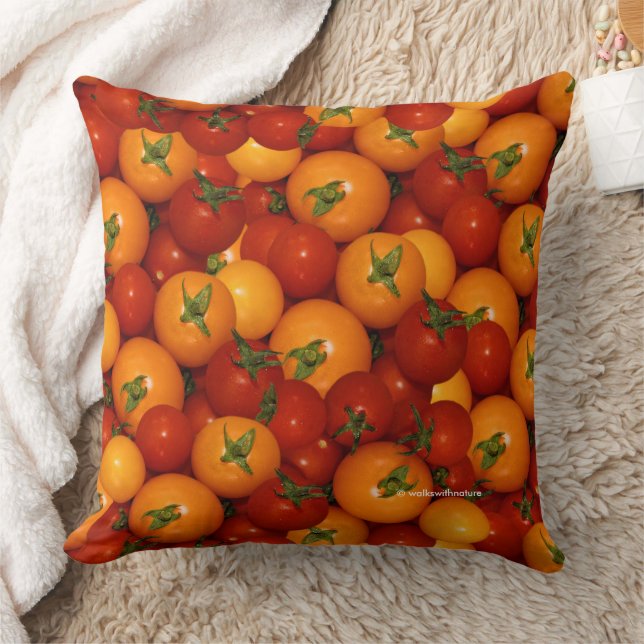 Coussin Tomates de cerise rouge et orange (Couverture)