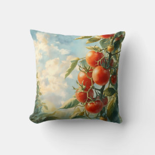 Coussin Tomates vintages sur une vigne