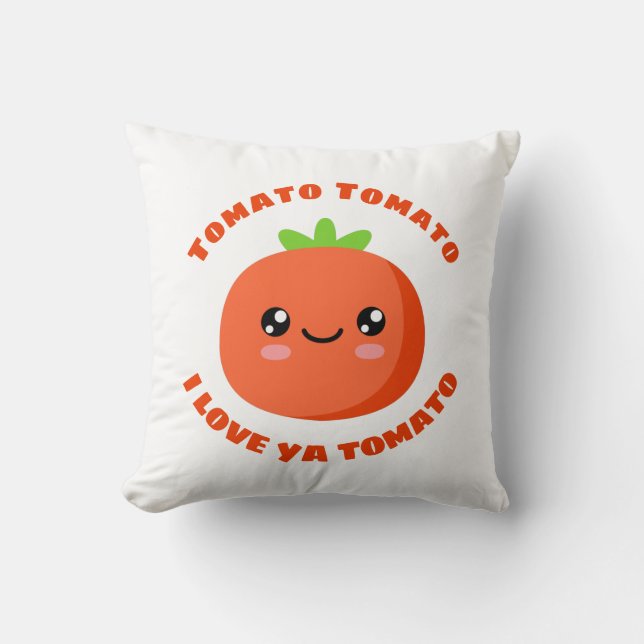 Coussin Tomato tomate j'aime ta tomate (Recto)