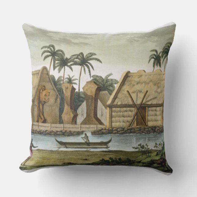 Coussin Tombe de Tamahamah chez Kaiakakooa, îles de (Recto)