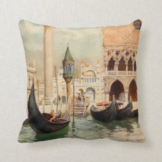 Coussin Tombeau antique vintage de gondole de l'Italie