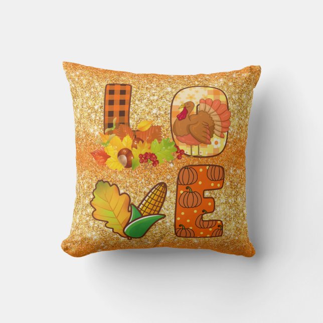 Coussin Tomber Dans L'Amour Automne Personnaliser Couleur  (Recto)