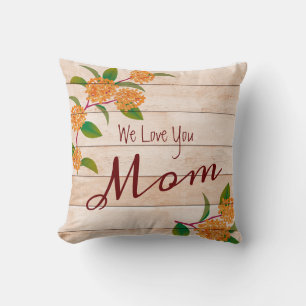 Coussin Tomber Floral Sur Planes En Bois Nous Vous Aimons