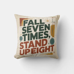 Coussin Tomber sept fois, se relever huit