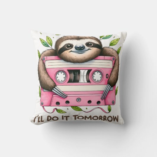 Coussin Tomorrow Funny Sloth (Recto)