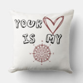 Coussin Ton coeur est mon boussole (Recto)