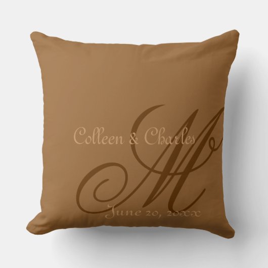 Coussin Ton sur les monogrammes de ton (Recto)