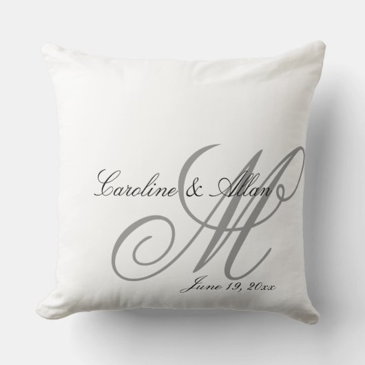 Coussin Ton sur les monogrammes de ton (Recto)