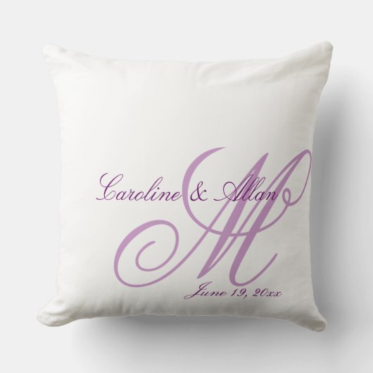 Coussin Ton sur les monogrammes de ton (Recto)
