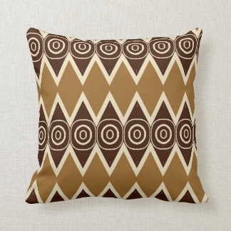 Coussin Ton tribal géométrique de la terre