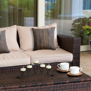 Coussin Tonalité Rustique bois foncé Brown extérieur Couss