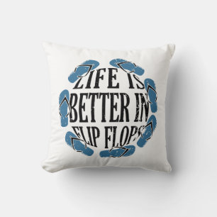 Coussin Tongs - La vie en tongs