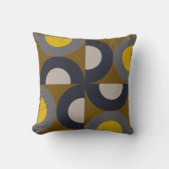 Coussin Tonnerre de moutarde de bronze moderne du milieu d (Recto)