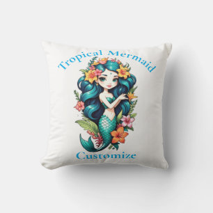 Coussin Tonnerre de sirène tropicale
