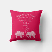 Coussin Tonnes d'éléphant de stat de disque de naissance (Verso)