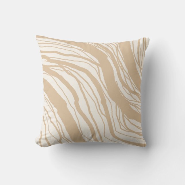 Coussin Tons Beige Abstrait Modernes (Recto)
