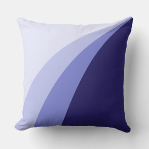 Coussin Tons bleus modernes et tendance Lignes de vague