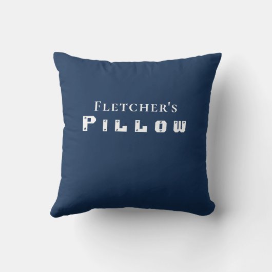 Coussin Tons Chintz Motif de Patchwork de Polka bleu point (Verso)