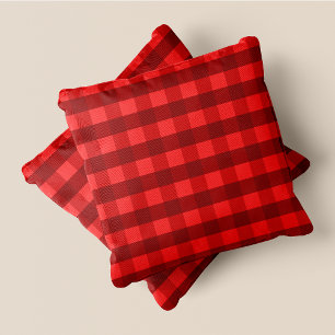 Coussin Tons D'Accent Carré Chic Rouge