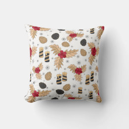 Coussin Tons d'automne Jeter l'oreiller avec les cônes de