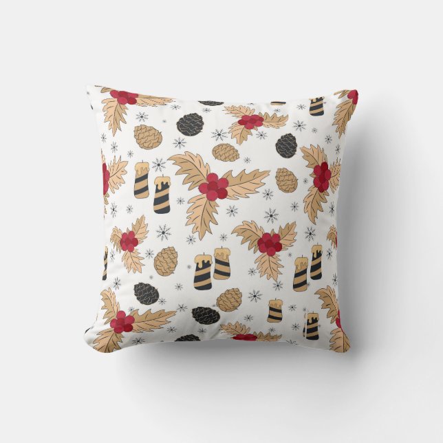 Coussin Tons d'automne Jeter l'oreiller avec les cônes de  (Recto)