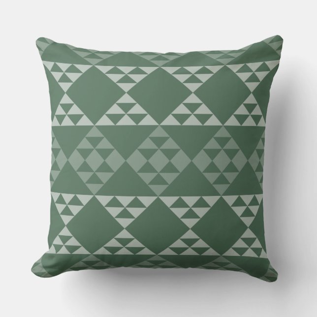 Coussin Tons De Motif Triangle Gris - Jeter L'Oreiller (Recto)