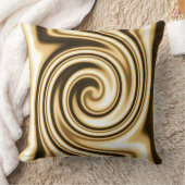 Coussin Tons dorés Style Tribal Spirale Tourbillon Flou Do (Couverture)