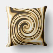 Coussin Tons dorés Style Tribal Spirale Tourbillon Flou Do (Verso)
