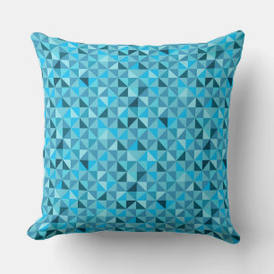 COUSSIN TONS LUMINEUX DE MOTIFS GÉOMÉTRIQUES TURQUOISE