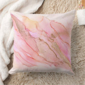 Coussin Tons roses dans les nuages d'encre avec or (Couverture)