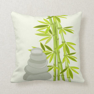 Coussin Tons zen et bambou