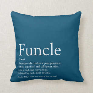 Coussin Tonton, définition moderne de l'oncle bleu amusant