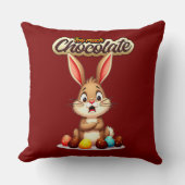 Coussin Too Much Chocolate – Funny Easter Bunny - almofada (Recto)