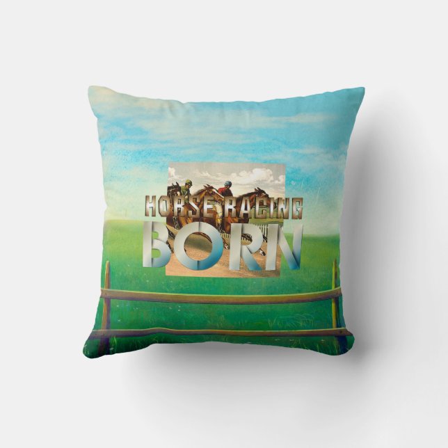 Coussin TOP Course de chevaux Née (Verso)