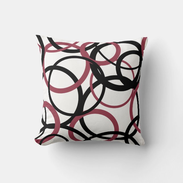 Coussin Topaz fumé et cercles noirs (Recto)