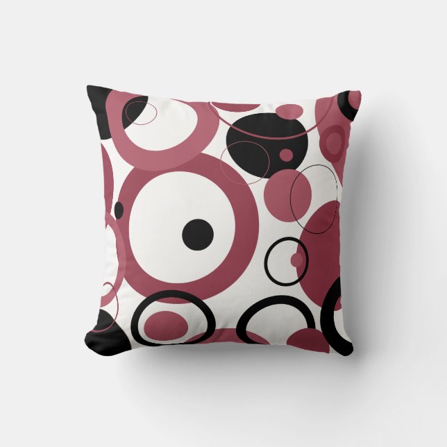 Coussin Topaz fumé et cercles noirs (Recto)