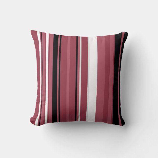 Coussin Topaz fumé et rayures noires (Recto)