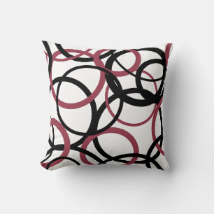 Coussin Topaze Fumée et Cercles Noirs